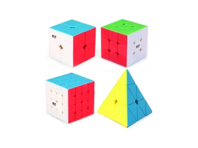 Roxenda Speed Cube Set - 4-Pack Stickerless Magic Cube Collection